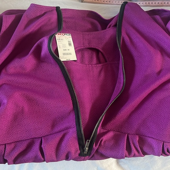 Bongo Plus Women’s Magenta Fit and Flare Sleeveless Mini Dress size 2X NWT - Picture 15 of 15